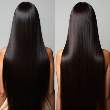 Before and after: hair extensions transformation