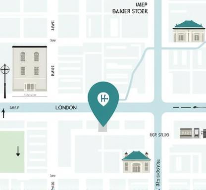 Map showing London Luxe Hair Studio location on Baker Street
